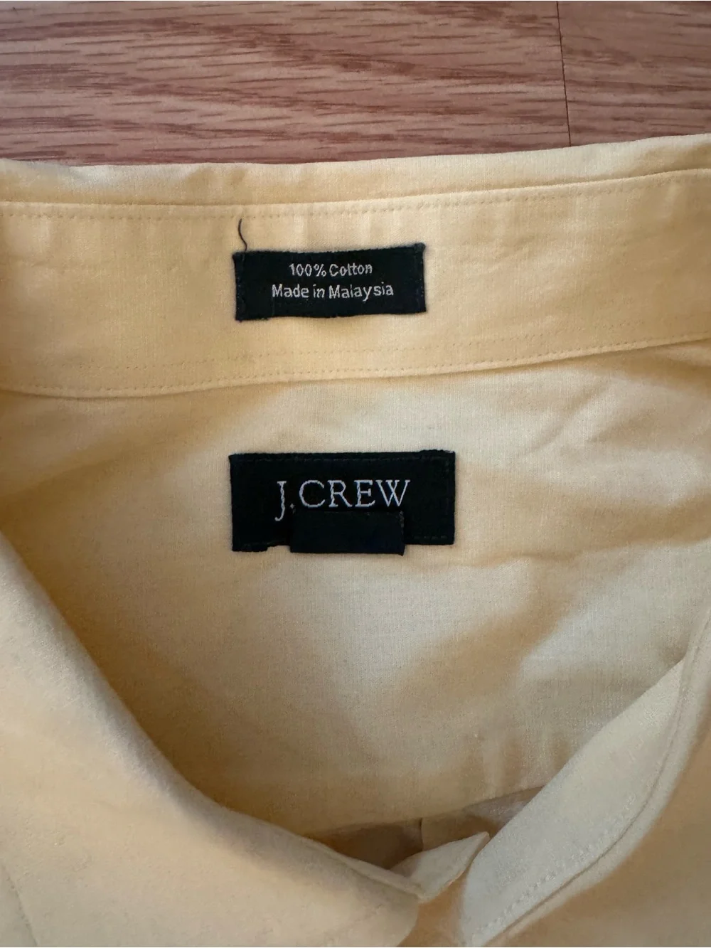 J.Crew Classic Men's Light Yellow Dress Shirt